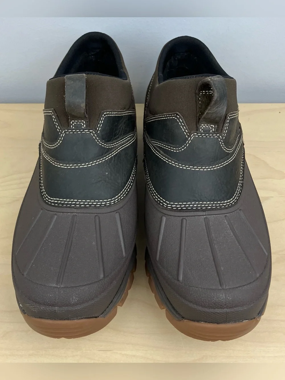L.L. Bean Men’s Size 10.0 M Storm Chaser Low Slip On Brown Leather Duck Boots